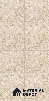 Tropical Wall Tile TL 10935 Crystella Oro Decore 4 ft x 2 ft Carving Matte Finish Vitrified Tile - 9 mm | Suitable for Bathroom, Accent/Feature Wall, Dining Area