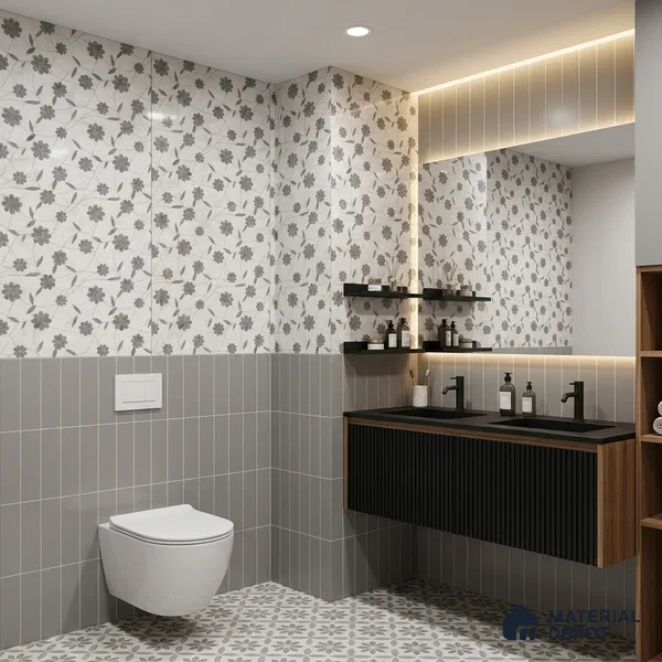 Floral Look Wall Tile TL 10931 Flowerique 4 ft x 2 ft Glossy Finish Vitrified Tile - 9 mm | Suitable for Bathroom, Accent/Feature Wall, Dining Area