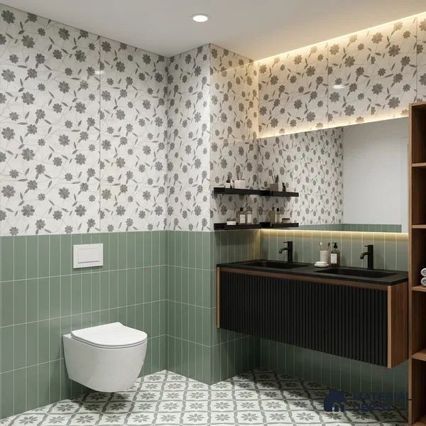 Floral Look Wall Tile TL 10931 Flowerique 4 ft x 2 ft Glossy Finish Vitrified Tile - 9 mm | Suitable for Bathroom, Accent/Feature Wall, Dining Area