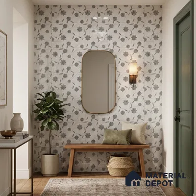 Floral Look Wall Tile TL 10931 Flowerique 4 ft x 2 ft Glossy Finish Vitrified Tile - 9 mm | Suitable for Bathroom, Accent/Feature Wall, Dining Area