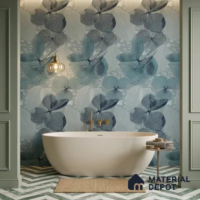 Tropical Wall Tile TL 12273 Berlin Decore 4 ft x 2 ft Sugar + (Glossy Granula/Glue) Finish Vitrified Tile - 9 mm | Suitable for Bathroom, Accent/Feature Wall, Dining Area