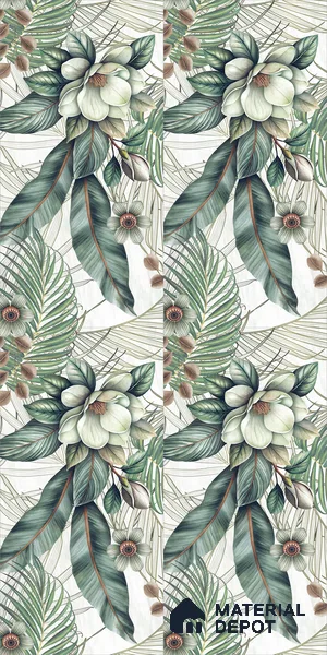 Tropical Wall Tile TL 12294 Lithics Decore 4 ft x 2 ft Pearl Carving Finish Vitrified Tile - 9 mm | 2 Random Designs | Suitable for Bathroom, Accent/Feature Wall, Foyer