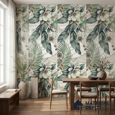 Tropical Wall Tile TL 12294 Lithics Decore 4 ft x 2 ft Pearl Carving Finish Vitrified Tile - 9 mm | 2 Random Designs | Suitable for Bathroom, Accent/Feature Wall, Foyer