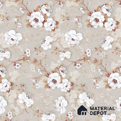 Floral Wall Tile TL 12463 B  4 ft x 2 ft Vitrified Glossy Finish Tile - 9 mm | Suitable for Bathroom, Accent/Feature Wall, Dining Area