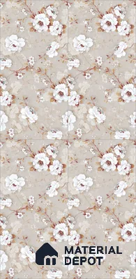 Floral Wall Tile TL 12463 B  4 ft x 2 ft Vitrified Glossy Finish Tile - 9 mm | Suitable for Bathroom, Accent/Feature Wall, Dining Area