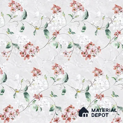Floral Wall Tile TL 12465 B  4 ft x 2 ft Vitrified Glossy Finish Tile - 9 mm | Suitable for Bathroom, Accent/Feature Wall, Dining Area