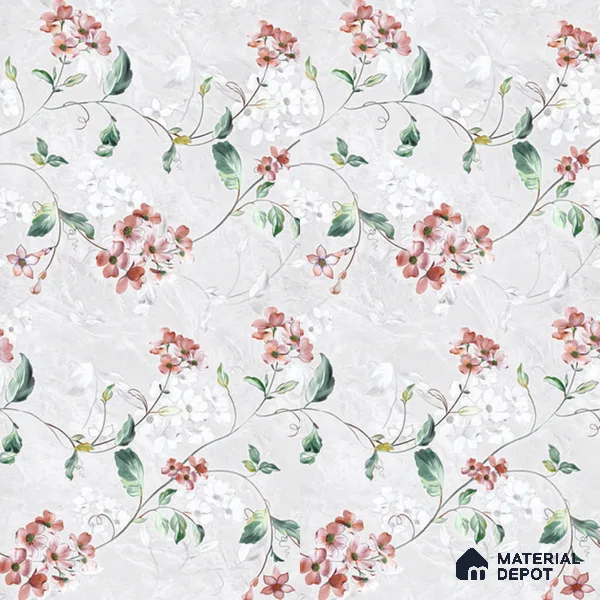 Floral Wall Tile TL 12465 B  4 ft x 2 ft Vitrified Glossy Finish Tile - 9 mm | Suitable for Bathroom, Accent/Feature Wall, Dining Area