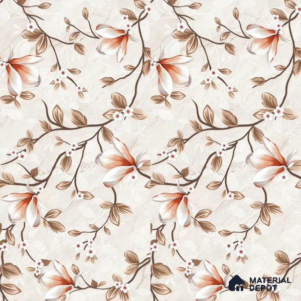Floral Wall Tile TL 12466 B 4 ft x 2 ft Vitrified Glossy Finish Tile - 9 mm | Suitable for Bathroom, Accent/Feature Wall, Dining Area