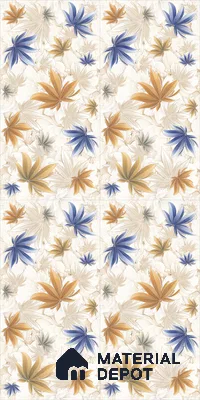Floral Wall Tile TL 12272 Artfino Flower 4 ft x 2 ft Sugar + (Glossy Granula/Glue) Finish Vitrified Tile - 9 mm | Suitable for Bathroom, Accent/Feature Wall, Dining Area