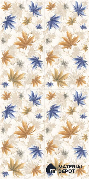 Floral Wall Tile TL 12272 Artfino Flower 4 ft x 2 ft Sugar + (Glossy Granula/Glue) Finish Vitrified Tile - 9 mm | Suitable for Bathroom, Accent/Feature Wall, Dining Area
