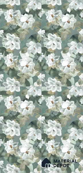Floral Wall Tile TL 12260 Perky Decore 4 ft x 2 ft Mattcer Glid Finish Vitrified Tile - 9 mm | Suitable for Bathroom, Accent/Feature Wall, Dining Area
