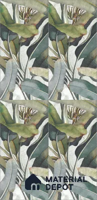Tropical Wall Tile TL 12238 Jasmin Leaflet Decore 4 ft x 2 ft Double Digital Finish Vitrified Tile - 9 mm | 3 Random Designs | Suitable for Bathroom, Accent/Feature Wall, Foyer