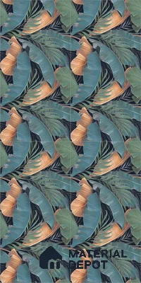 Tropical Wall Tile TL 12006 Botanical Decor-1 4 ft x 2 ft Carving Matte Finish Vitrified Tile - 9 mm | Suitable for Bathroom, Accent/Feature Wall, Dining Area