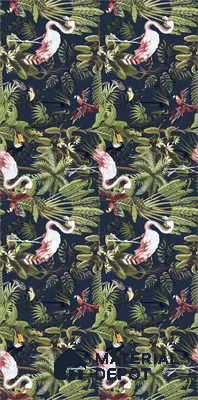 Tropical Wall Tile TL 12006 C Botanical Decor-5 4 ft x 2 ft Carving Matte Finish Vitrified Tile - 9 mm | Suitable for Bathroom, Accent/Feature Wall, Dining Area