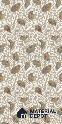 Floral Wall Tile TL 12237 Fallon Leaves Decore 4 ft x 2 ft Shapecer Mist Finish Vitrified Tile - 9 mm | Suitable for Bathroom, Accent/Feature Wall, Dining Area