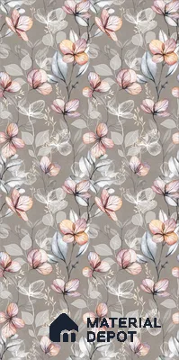 Floral Wall Tile TL 11972 D Roxy Silver Decor 4 ft x 2 ft Granulla Finish Vitrified Tile - 9 mm | Suitable for Bathroom, Accent/Feature Wall, Dining Area