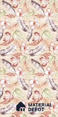Floral Wall Tile TL 11972 F Roxy Crema & Decore 4 ft x 2 ft Granulla Finish Vitrified Tile - 9 mm | Suitable for Bathroom, Accent/Feature Wall, Dining Area