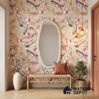 Floral Wall Tile TL 11972 F Roxy Crema & Decore 4 ft x 2 ft Granulla Finish Vitrified Tile - 9 mm | Suitable for Bathroom, Accent/Feature Wall, Dining Area