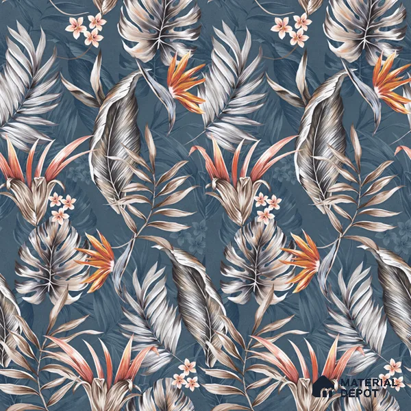 Floral Wall Tile TL 11972 H Roxy Azul Decore 4 ft x 2 ft Granulla Finish Vitrified Tile - 9 mm | Suitable for Bathroom, Accent/Feature Wall, Dining Area