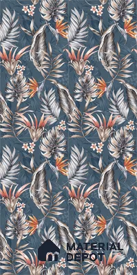 Floral Wall Tile TL 11972 H Roxy Azul Decore 4 ft x 2 ft Granulla Finish Vitrified Tile - 9 mm | Suitable for Bathroom, Accent/Feature Wall, Dining Area