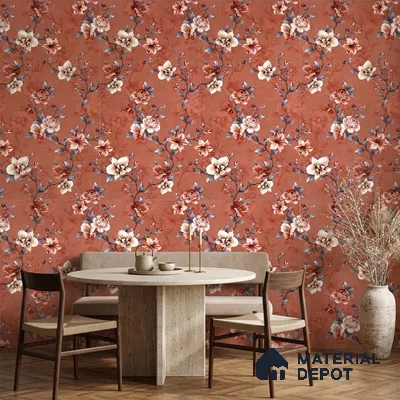 Floral Wall Tile TL 11972 J Roxy Chilli Decore 4 ft x 2 ft Granulla Finish Vitrified Tile - 9 mm | Suitable for Bathroom, Accent/Feature Wall, Dining Area
