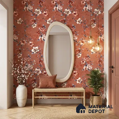 Floral Wall Tile TL 11972 J Roxy Chilli Decore 4 ft x 2 ft Granulla Finish Vitrified Tile - 9 mm | Suitable for Bathroom, Accent/Feature Wall, Dining Area