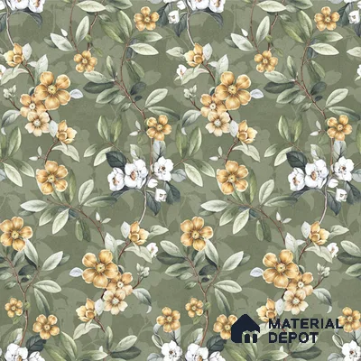 Floral Wall Tile TL 11972 L Roxy Leaf Decore 4 ft x 2 ft Granulla Finish Vitrified Tile - 9 mm | Suitable for Bathroom, Accent/Feature Wall, Dining Area