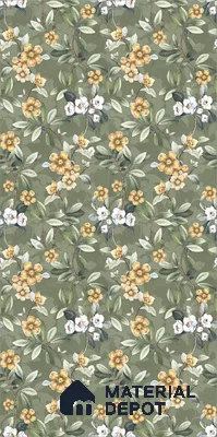 Floral Wall Tile TL 11972 L Roxy Leaf Decore 4 ft x 2 ft Granulla Finish Vitrified Tile - 9 mm | Suitable for Bathroom, Accent/Feature Wall, Dining Area