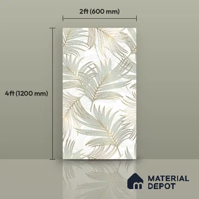 Tropical Wall Tile TL 12230 Antolia Decore 4 ft x 2 ft Policer Glid Finish Vitrified Tile - 9 mm | Suitable for Bathroom, Accent/Feature Wall, Foyer