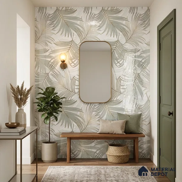 Tropical Wall Tile TL 12230 Antolia Decore 4 ft x 2 ft Policer Glid Finish Vitrified Tile - 9 mm | Suitable for Bathroom, Accent/Feature Wall, Foyer