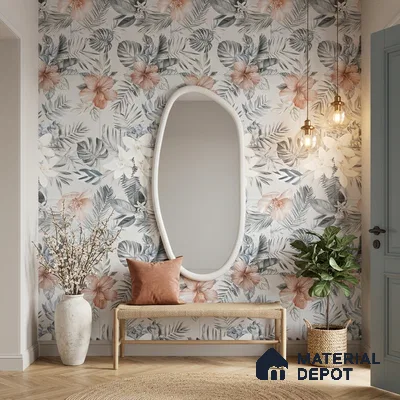Floral Wall Tile TL 12258 Differ Decore 4 ft x 2 ft Mattcer Glid Finish Vitrified Tile - 9 mm | Suitable for Bathroom, Accent/Feature Wall, Dining Area
