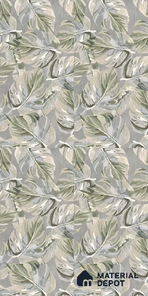 Tropical Wall Tile TL 12235 Cementine Decore Forest 4 ft x 2 ft Shapecer Mist Finish Vitrified Tile - 9 mm | Suitable for Bathroom, Accent/Feature Wall, Foyer