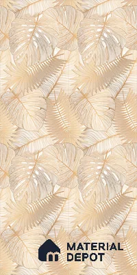 Tropical Wall Tile TL 12267 B Dunescape Decore Leaflet 4 ft x 2 ft Matte + (Glossy Granula/Glue) Finish Vitrified Tile - 9 mm | Suitable for Bathroom, Accent/Feature Wall, Foyer