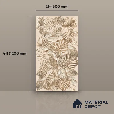 Tropical Wall Tile TL 12738 Nebula Ivory Decor 4 ft x 2 ft Matte Finish Vitrified Tile - 8.5 mm