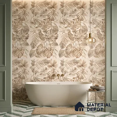 Tropical Wall Tile TL 12738 Nebula Ivory Decor 4 ft x 2 ft Matte Finish Vitrified Tile - 8.5 mm
