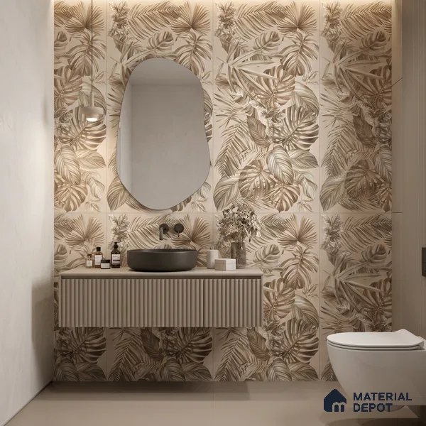 Tropical Wall Tile TL 12738 Nebula Ivory Decor 4 ft x 2 ft Matte Finish Vitrified Tile - 8.5 mm
