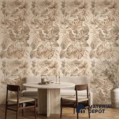 Tropical Wall Tile TL 12738 Nebula Ivory Decor 4 ft x 2 ft Matte Finish Vitrified Tile - 8.5 mm
