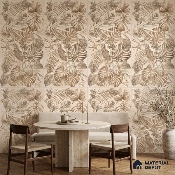 Tropical Wall Tile TL 12738 Nebula Ivory Decor 4 ft x 2 ft Matte Finish Vitrified Tile - 8.5 mm