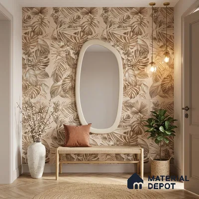 Tropical Wall Tile TL 12738 Nebula Ivory Decor 4 ft x 2 ft Matte Finish Vitrified Tile - 8.5 mm