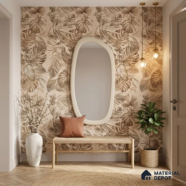Tropical Wall Tile TL 12738 Nebula Ivory Decor 4 ft x 2 ft Matte Finish Vitrified Tile - 8.5 mm