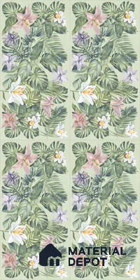 Floral Wall Tile TL 12738 D Nebula Verde Decor 4 ft x 2 ft Matte Finish Vitrified Tile - 8.5 mm | Suitable for Bathroom, Accent/Feature Wall, Dining Area
