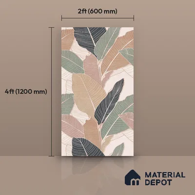 Tropical Wall Tile TL 12773 B Balta Crema Decore 4 ft x 2 ft Matte Finish Vitrified Tile - 9 mm