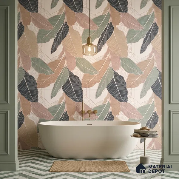 Tropical Wall Tile TL 12773 B Balta Crema Decore 4 ft x 2 ft Matte Finish Vitrified Tile - 9 mm