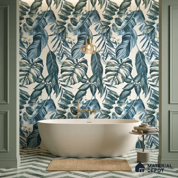 Tropical Wall Tile TL 12772 Malaga Bianco Decor 4 ft x 2 ft Carving Matte Finish Vitrified Tile - 9 mm