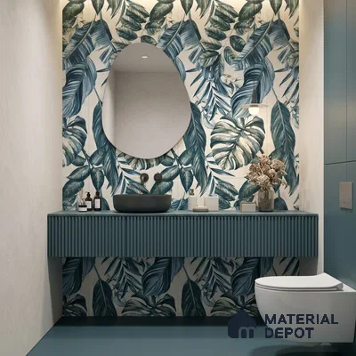Tropical Wall Tile TL 12772 Malaga Bianco Decor 4 ft x 2 ft Carving Matte Finish Vitrified Tile - 9 mm