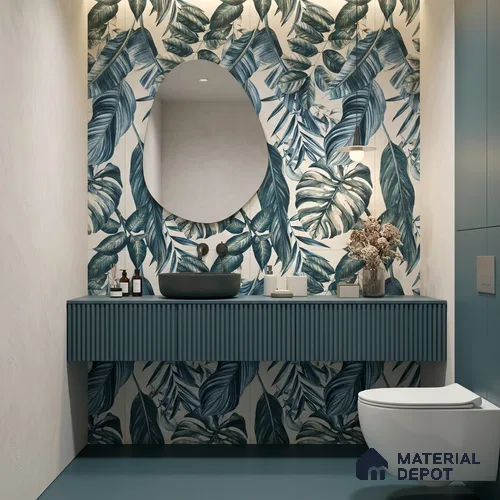 Tropical Wall Tile TL 12772 Malaga Bianco Decor 4 ft x 2 ft Carving Matte Finish Vitrified Tile - 9 mm