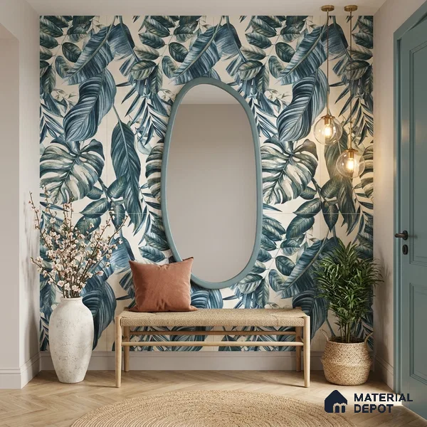 Tropical Wall Tile TL 12772 Malaga Bianco Decor 4 ft x 2 ft Carving Matte Finish Vitrified Tile - 9 mm