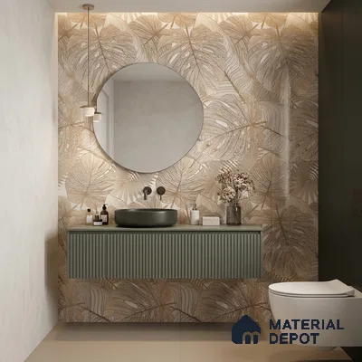 Tropical Wall Tile TL 09606 4 ft x 2 ft Glossy Finish Vitrified Tile - 9 mm | Suitable for Bathroom, Accent/Feature Wall, Dining Area