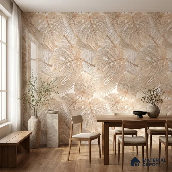 Tropical Wall Tile TL 09606 4 ft x 2 ft Glossy Finish Vitrified Tile - 9 mm | Suitable for Bathroom, Accent/Feature Wall, Dining Area