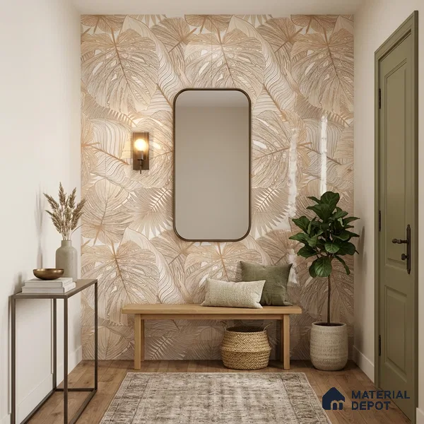 Tropical Wall Tile TL 09606 4 ft x 2 ft Glossy Finish Vitrified Tile - 9 mm | Suitable for Bathroom, Accent/Feature Wall, Dining Area